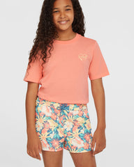 Girls Essentials 11 Inch Printed Swim Shorts