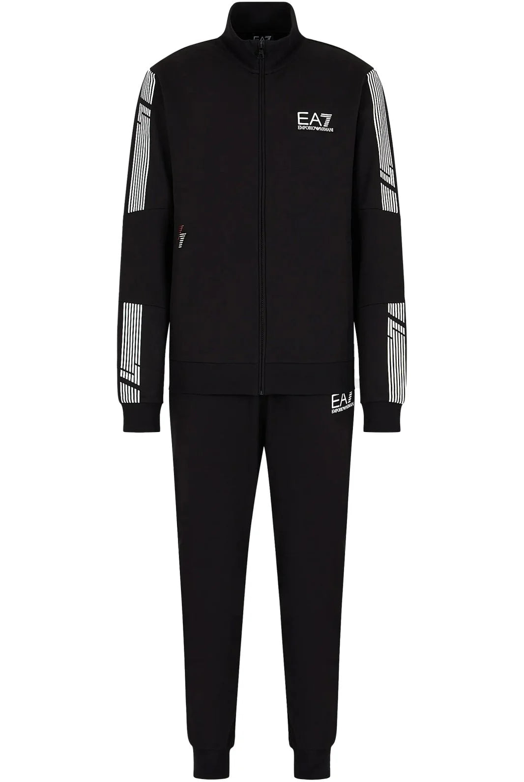 Mens Train 7 Lines Full Zip Hooded Tracksuit