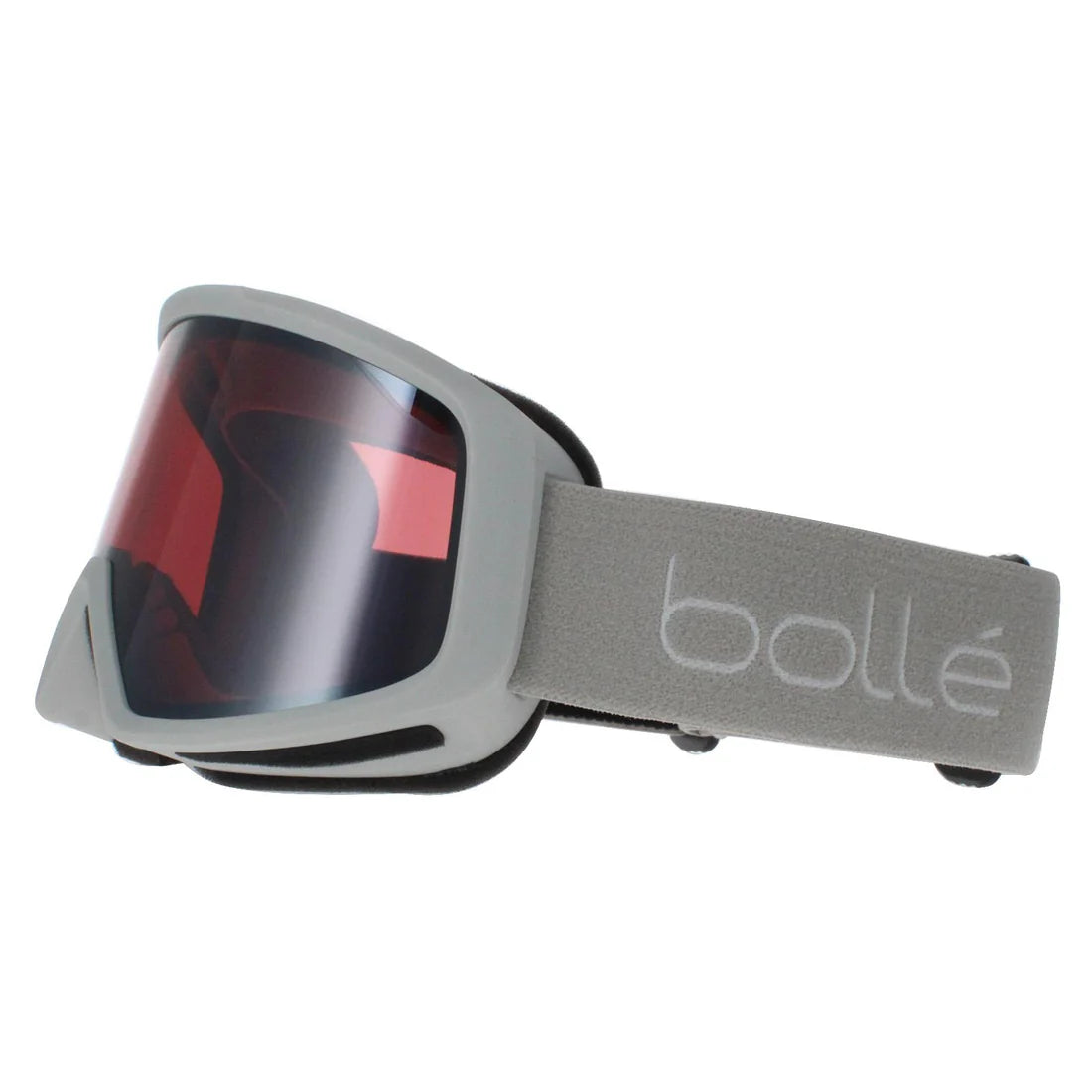 Bedrock Plus Light Grey Matte Band Vermillon Lens Ski Goggle