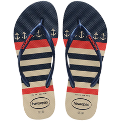 Womens Slim Nautical Flip Flop