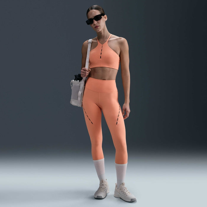 Womens Dri-Fit High Neck Key Hole Bra