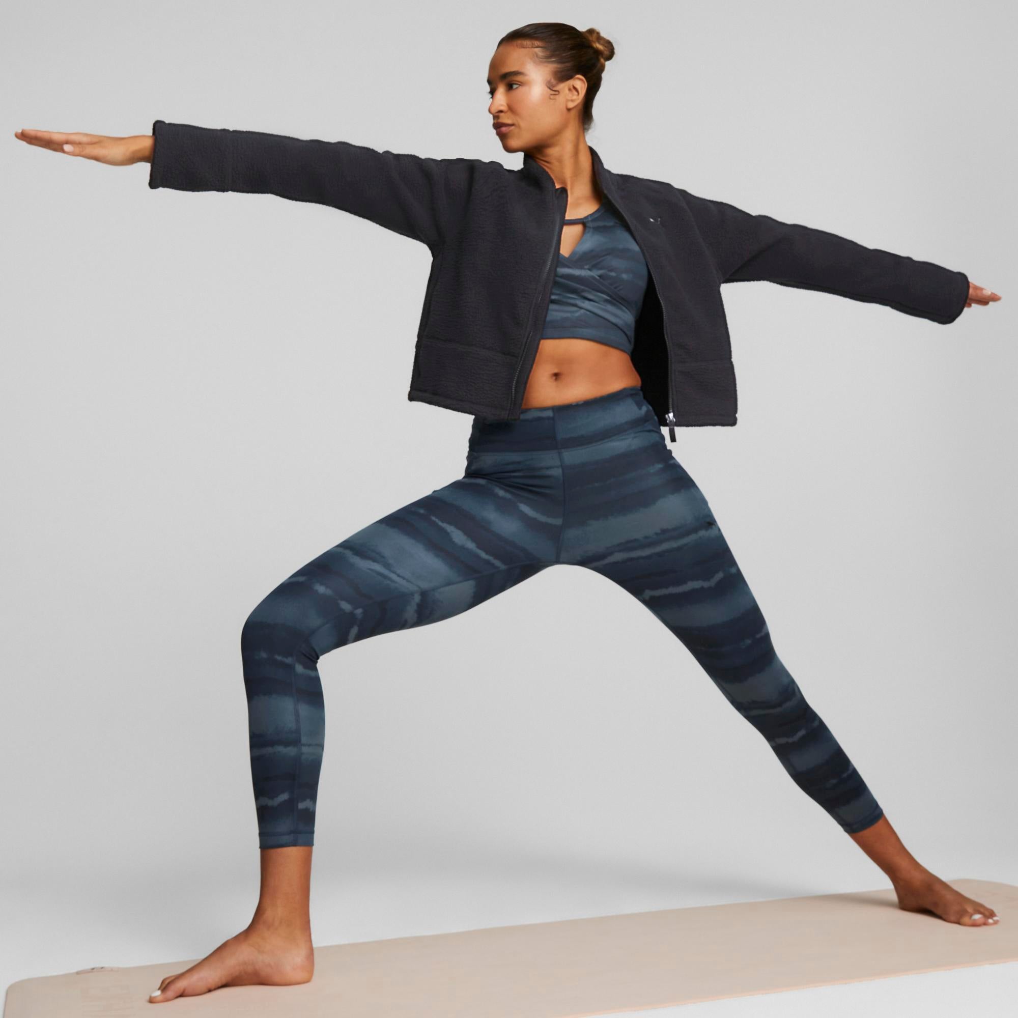 Womens Yoga All Over Print Crop Short Sleeve T-Shirt