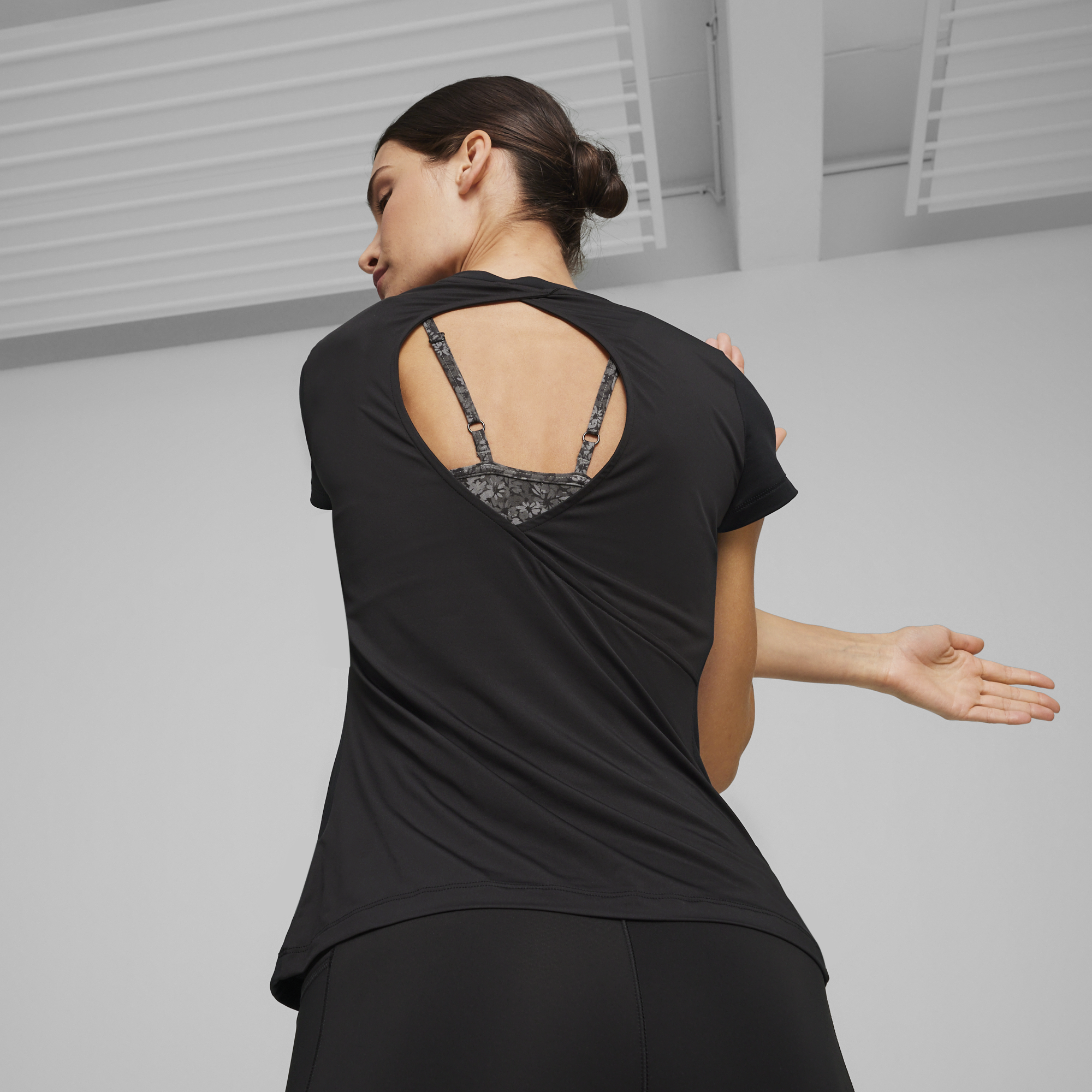 Womens Yoga Sheer Short Sleeve T-Shirt