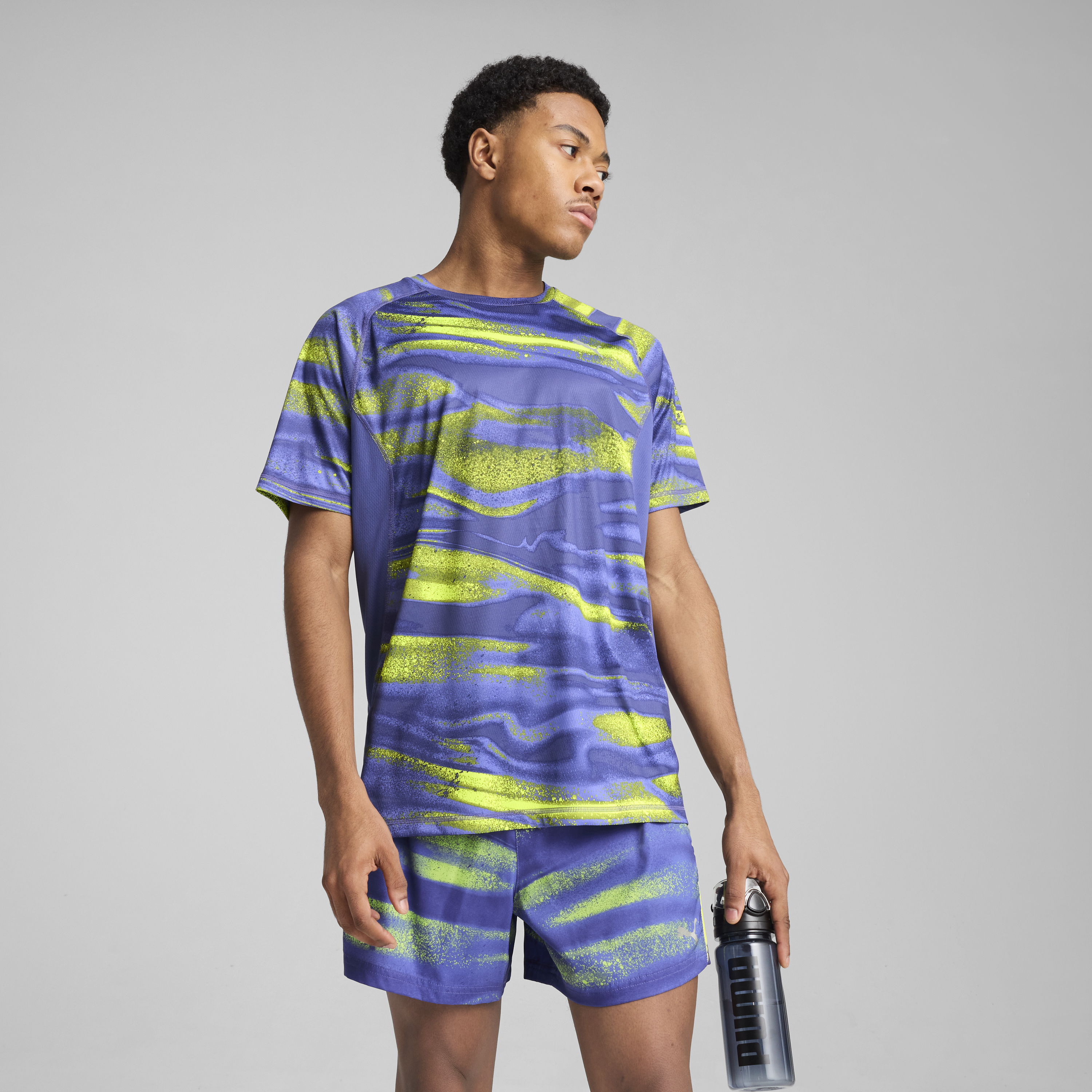 Mens Run Velocity Printed Short Sleeve T-Shirt
