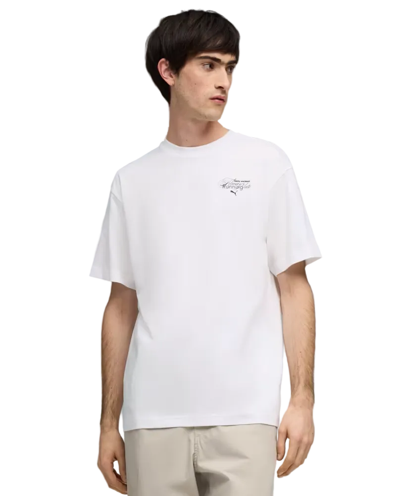 Mens Run Slogan Graphic Short Sleeve T-Shirt