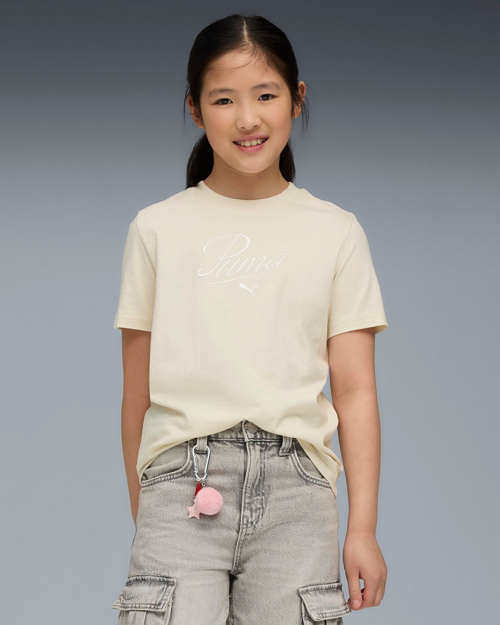 Girls Essential Script Short Sleeves Tees