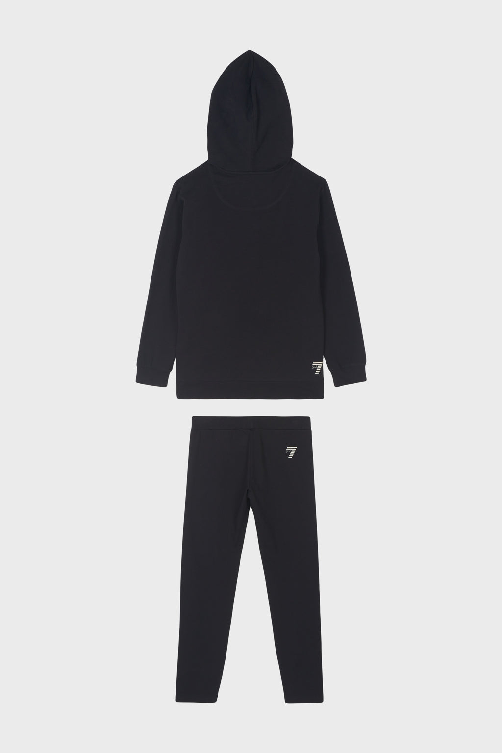 Girls Shiny Full Zip Hoody Tight Set