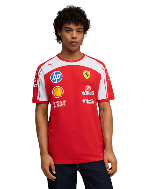 Mens Scuderia Ferrari F1 Replica T-Shirt