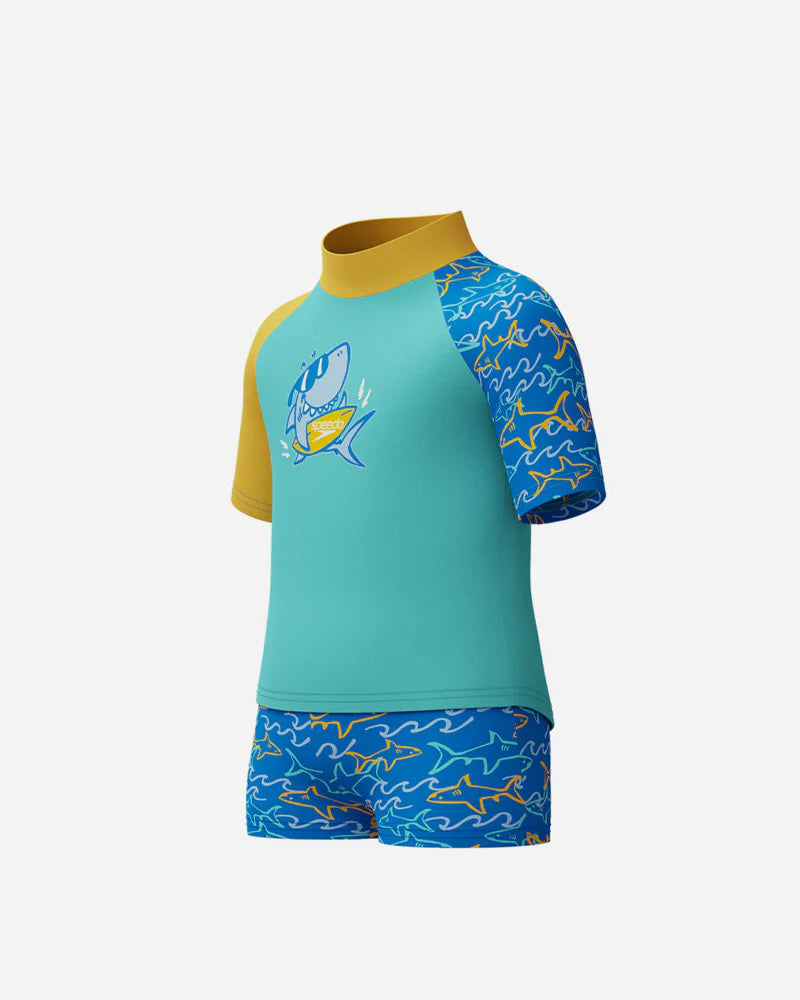 Boys Digital Short Sleeve Rash Top Set