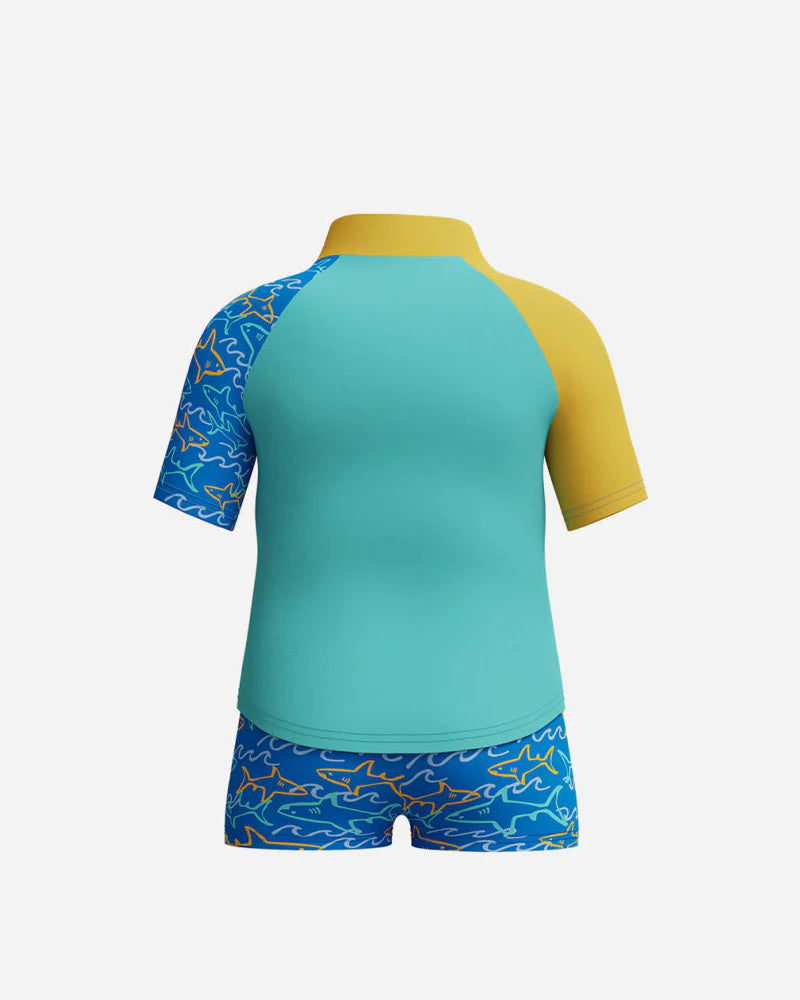 Boys Digital Short Sleeve Rash Top Set