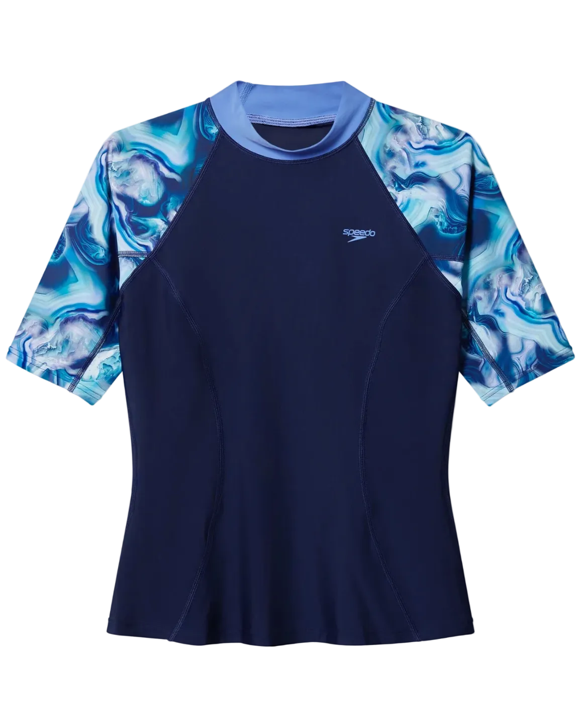 Womens Short Sleeve Print Rash Guard