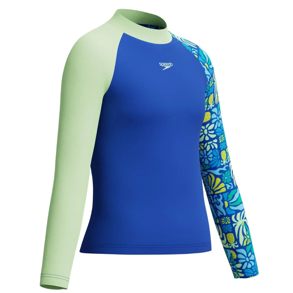 Junior Long Sleeve Print Rash Guard