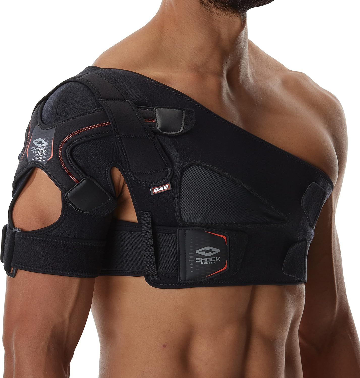 Shoulder Support W/Straps Black