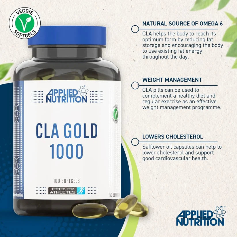 CLA Gold 1000 Milligrams 100 Soft Gels