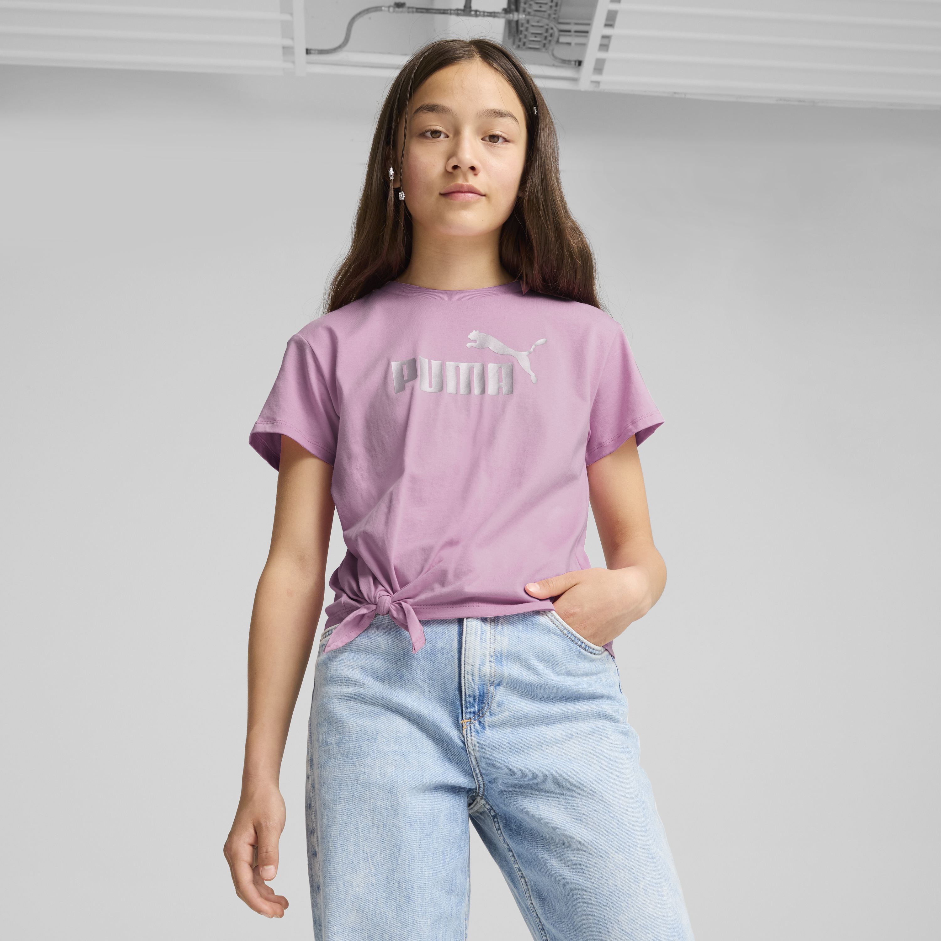 Girls Essentials Knotted Short Sleeve T-Shirt