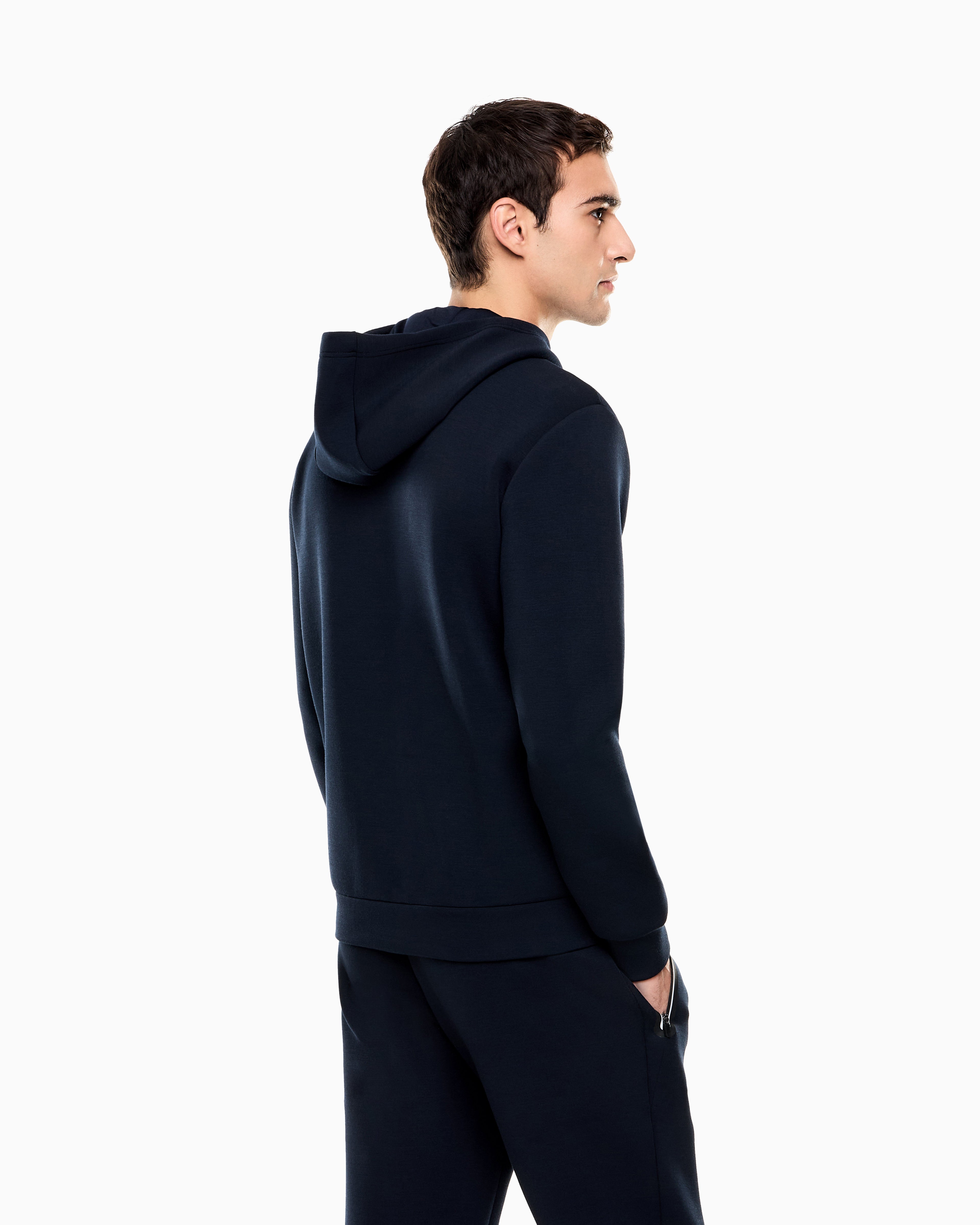 Mens Premium Shield Logo Full Zip Hooded Jacket