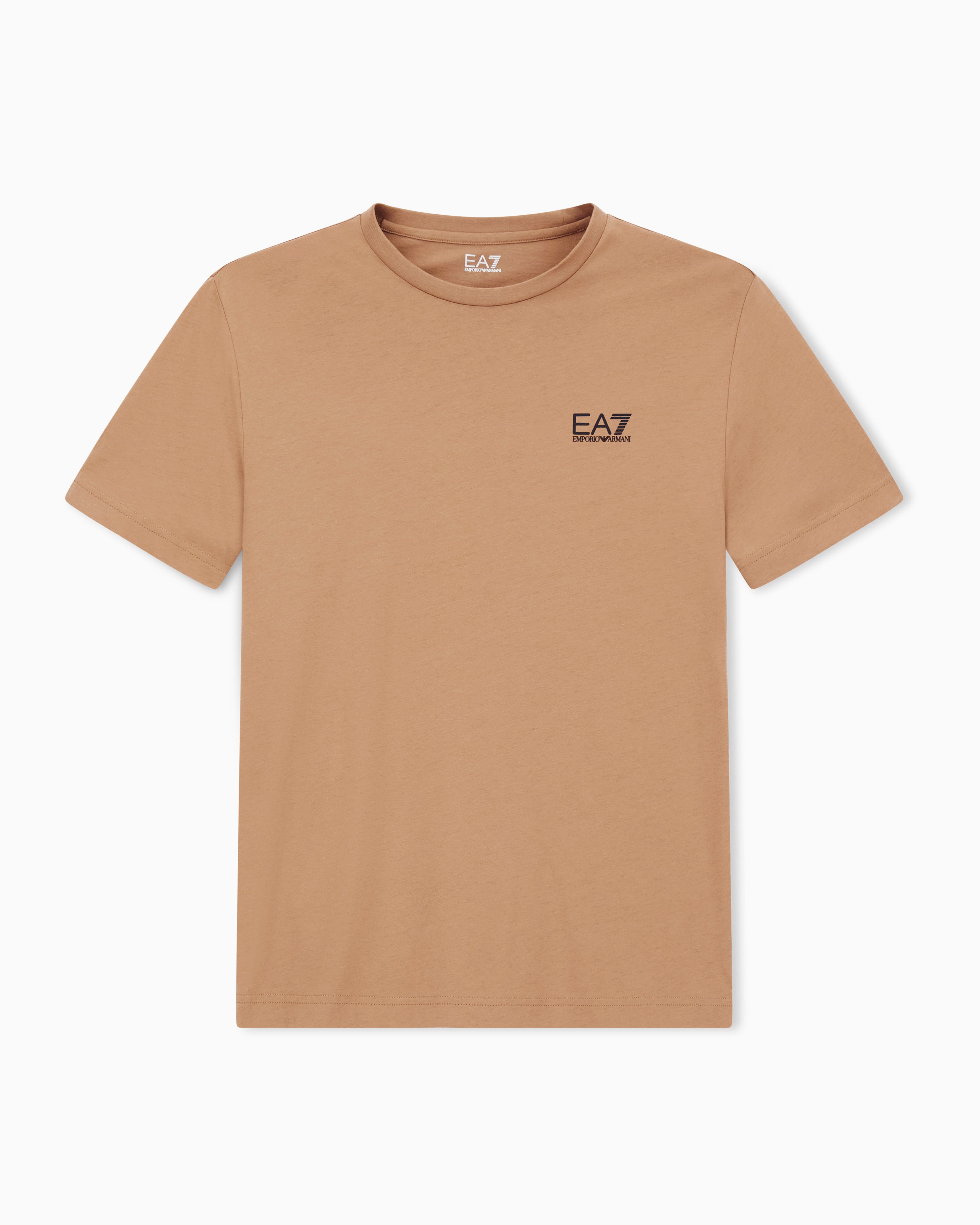 Mens Train Core Identity Small Gold Logo Short Sleeve