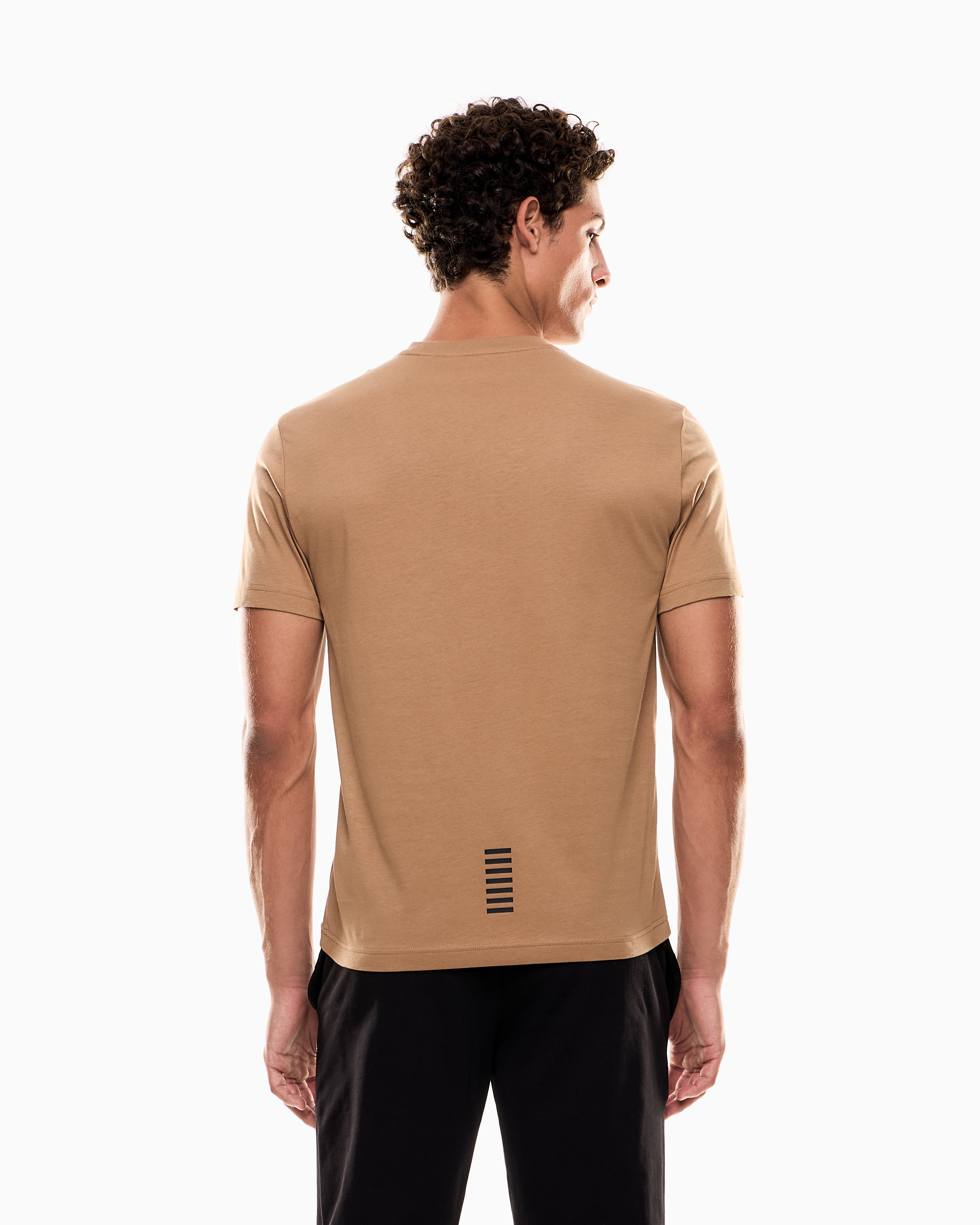 Mens Train Core Identity Small Gold Logo Short Sleeve