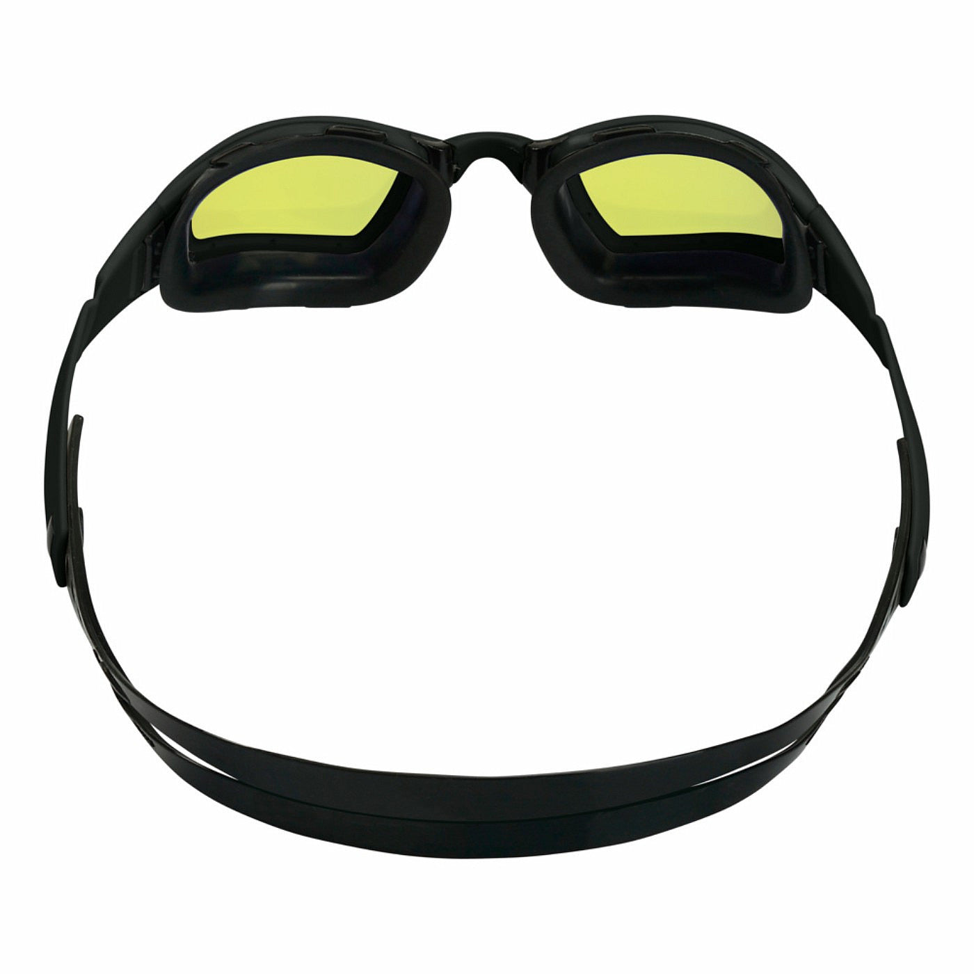 Ninja Adult Black Yellow Titanium Mirror Swim Goggles