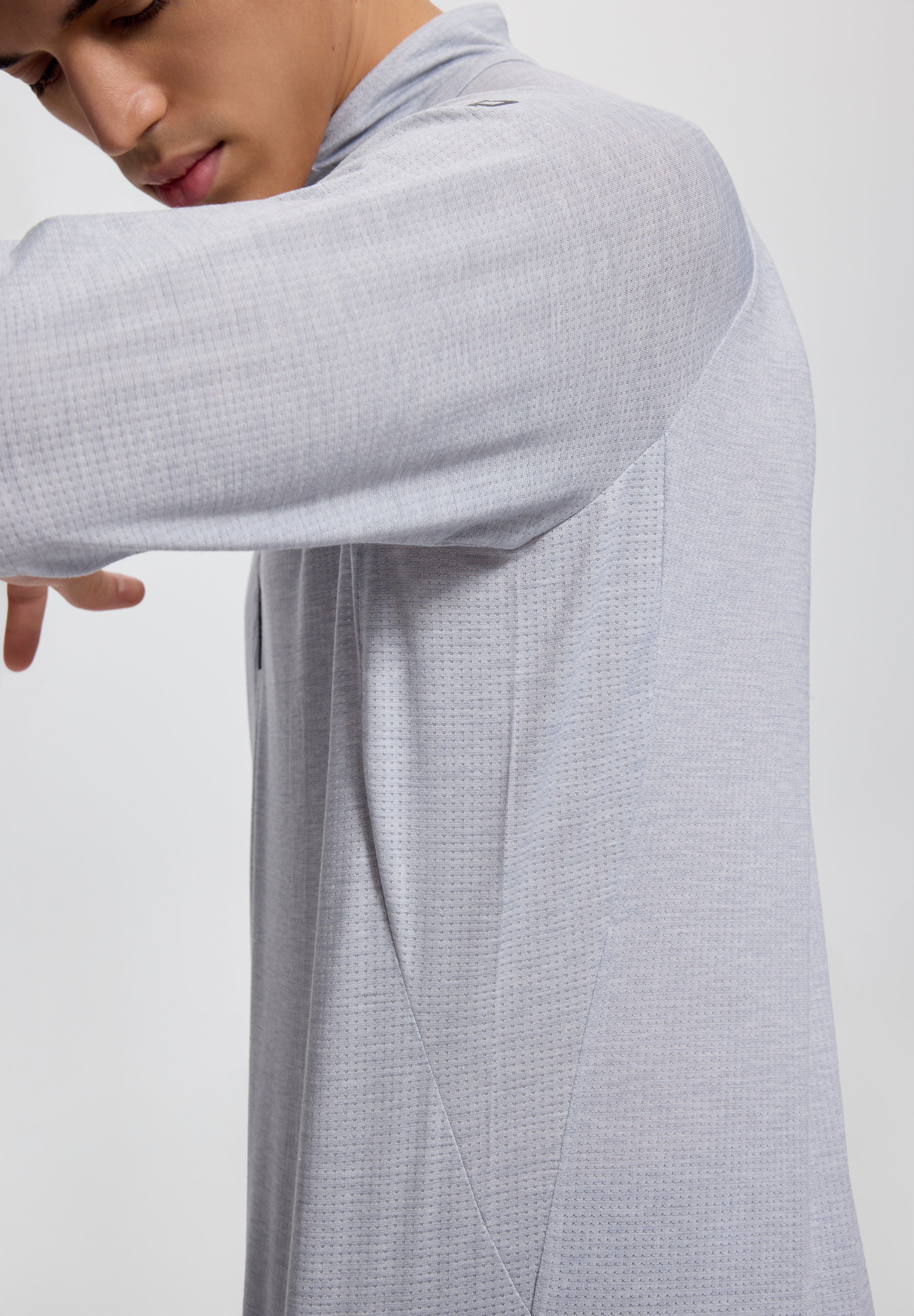 Mens Myran Lightweight Melange Half Zip