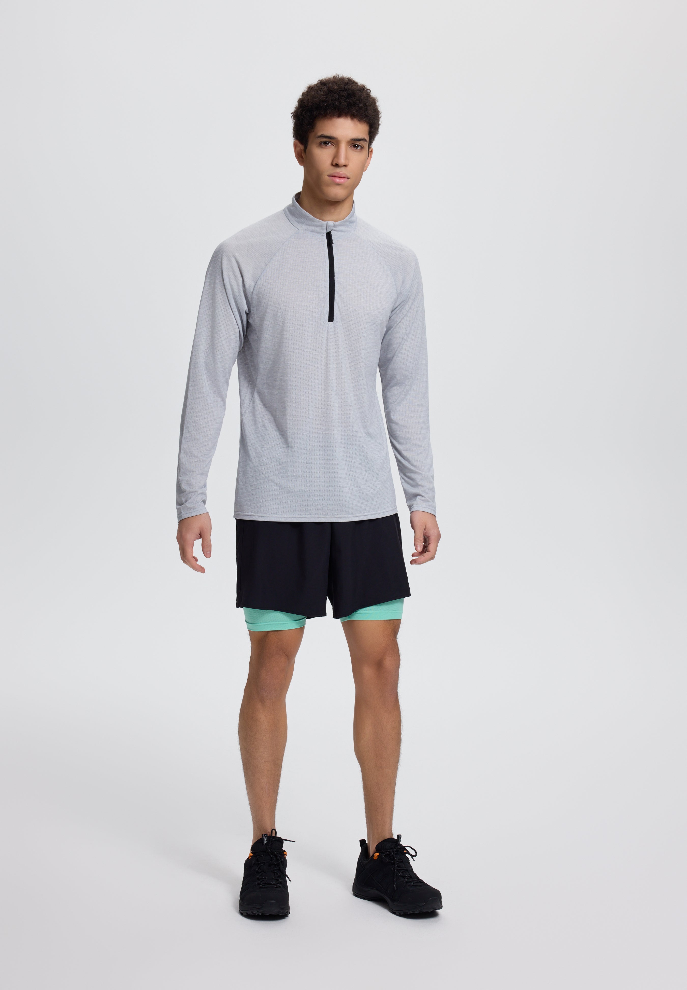 Mens Myran Lightweight Melange Half Zip