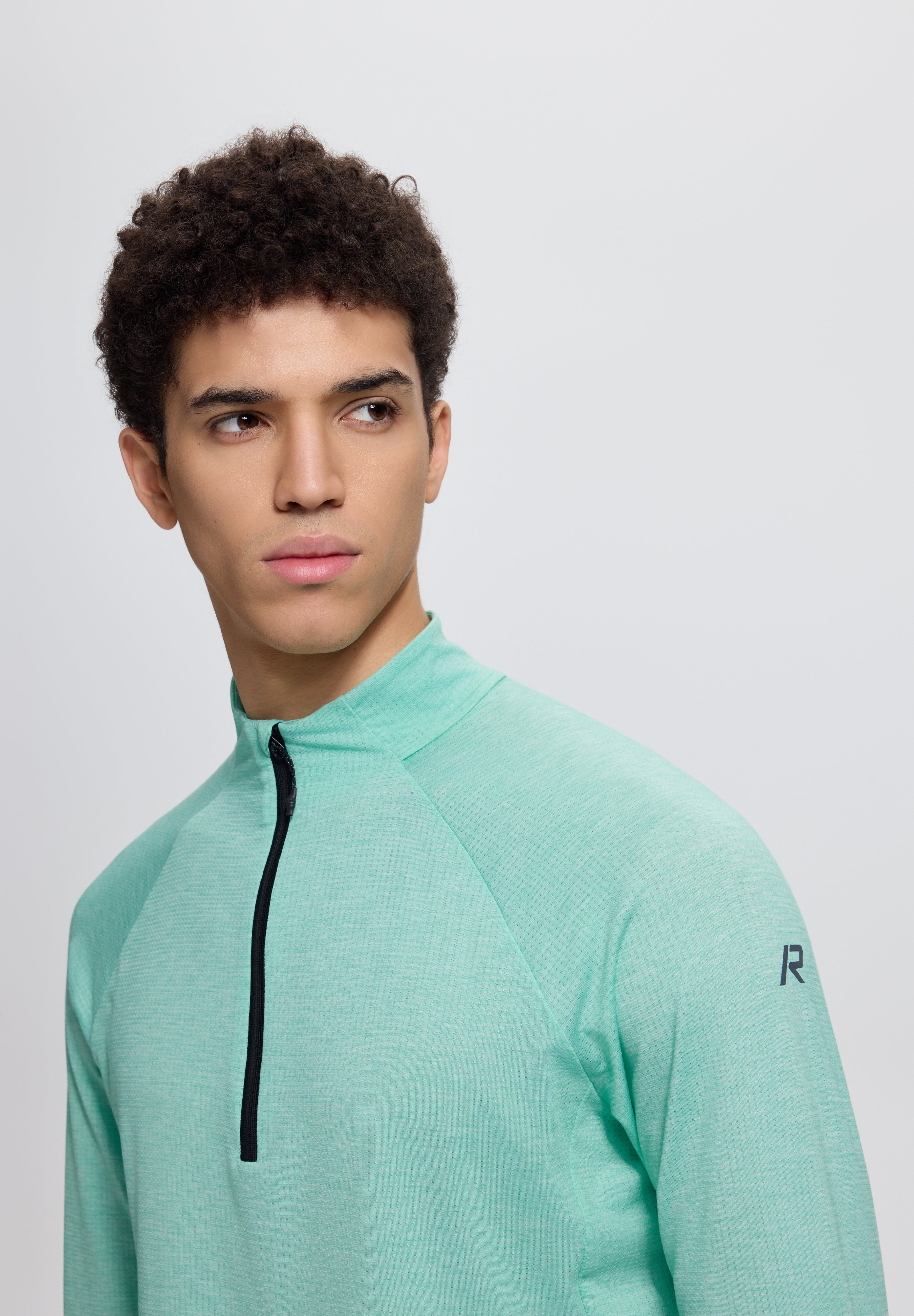 Mens Myran Lightweight Melange Half Zip