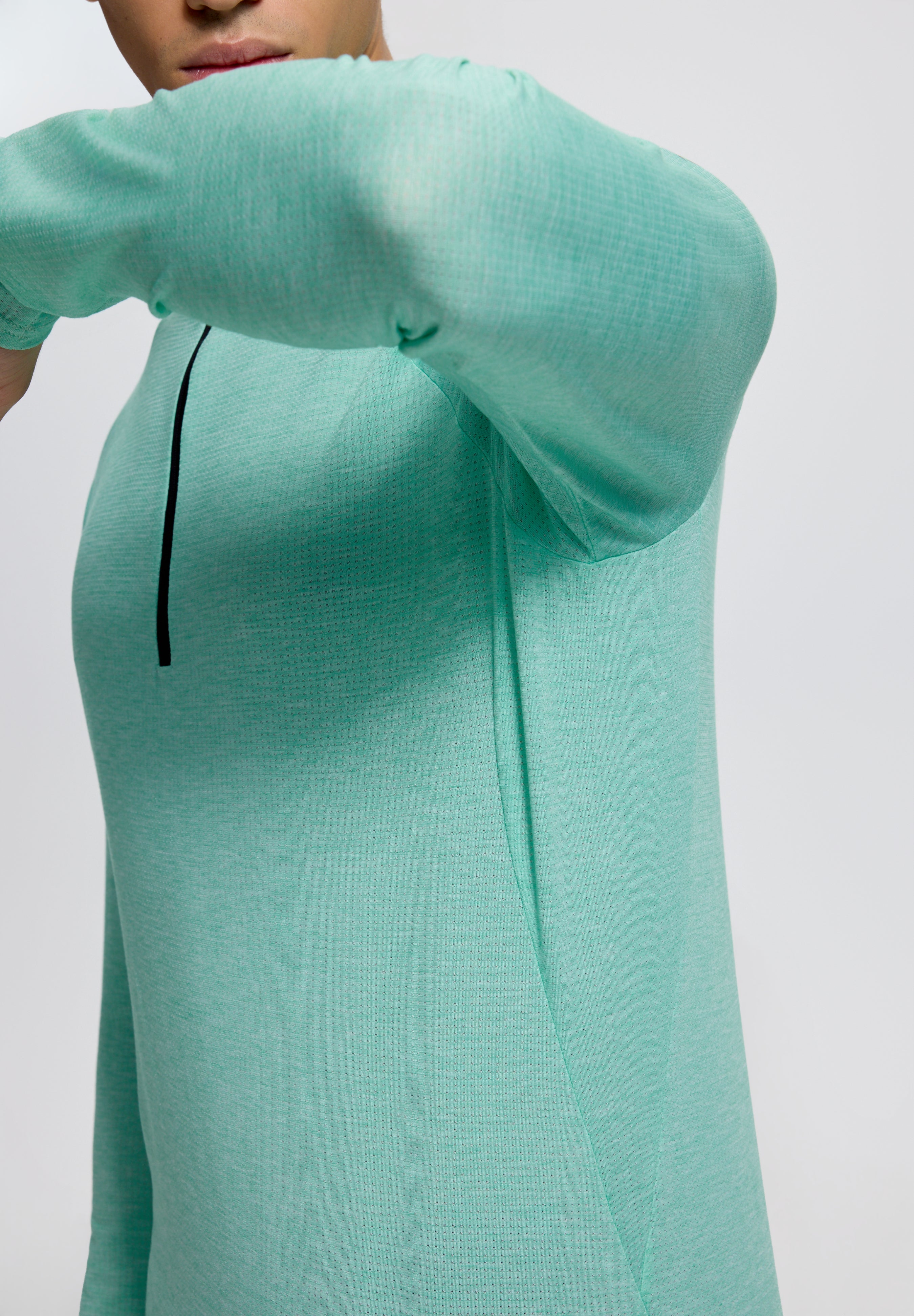 Mens Myran Lightweight Melange Half Zip