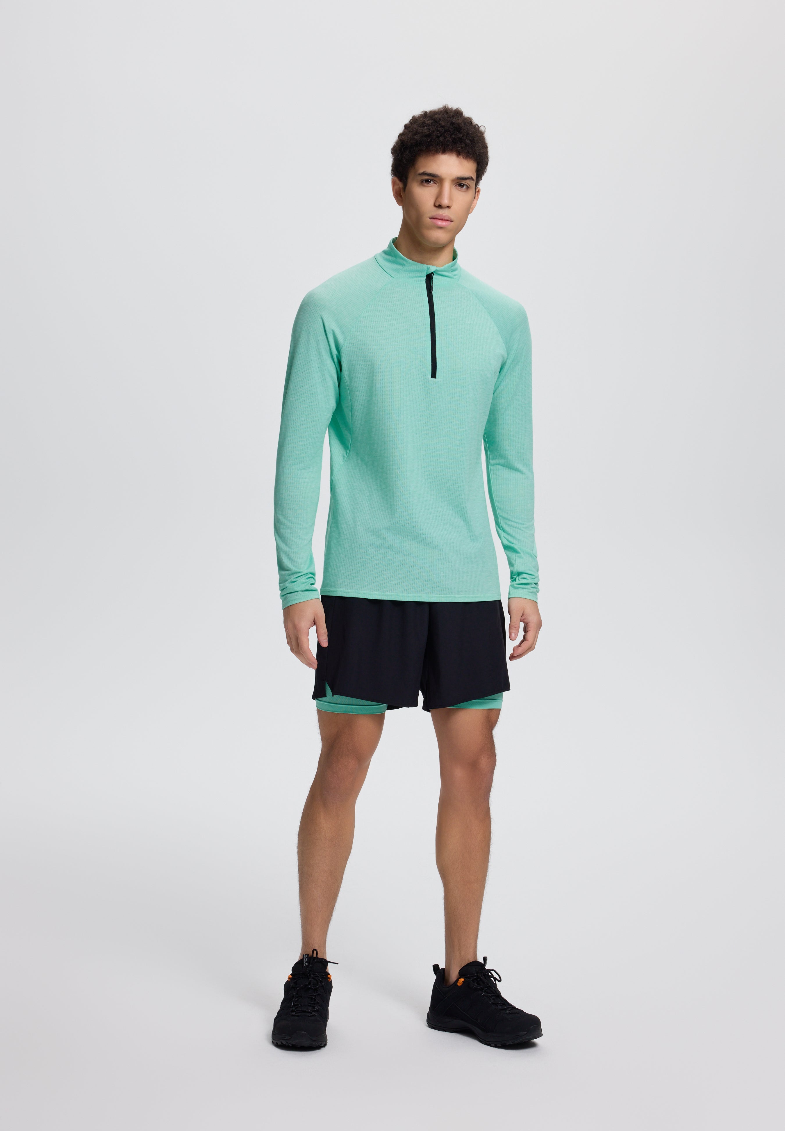 Mens Myran Lightweight Melange Half Zip