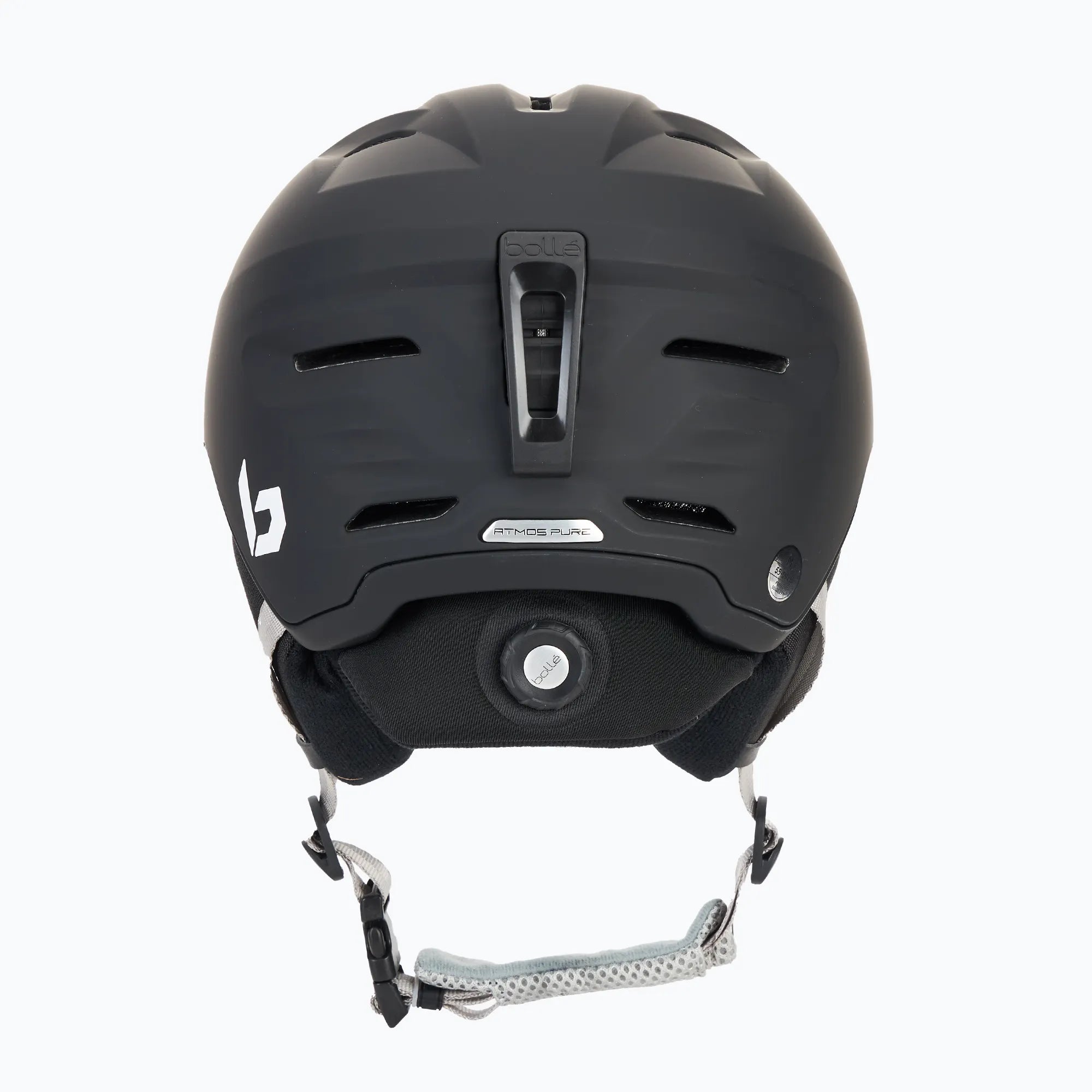 Atmos Pure Black Matte Ski Helmet
