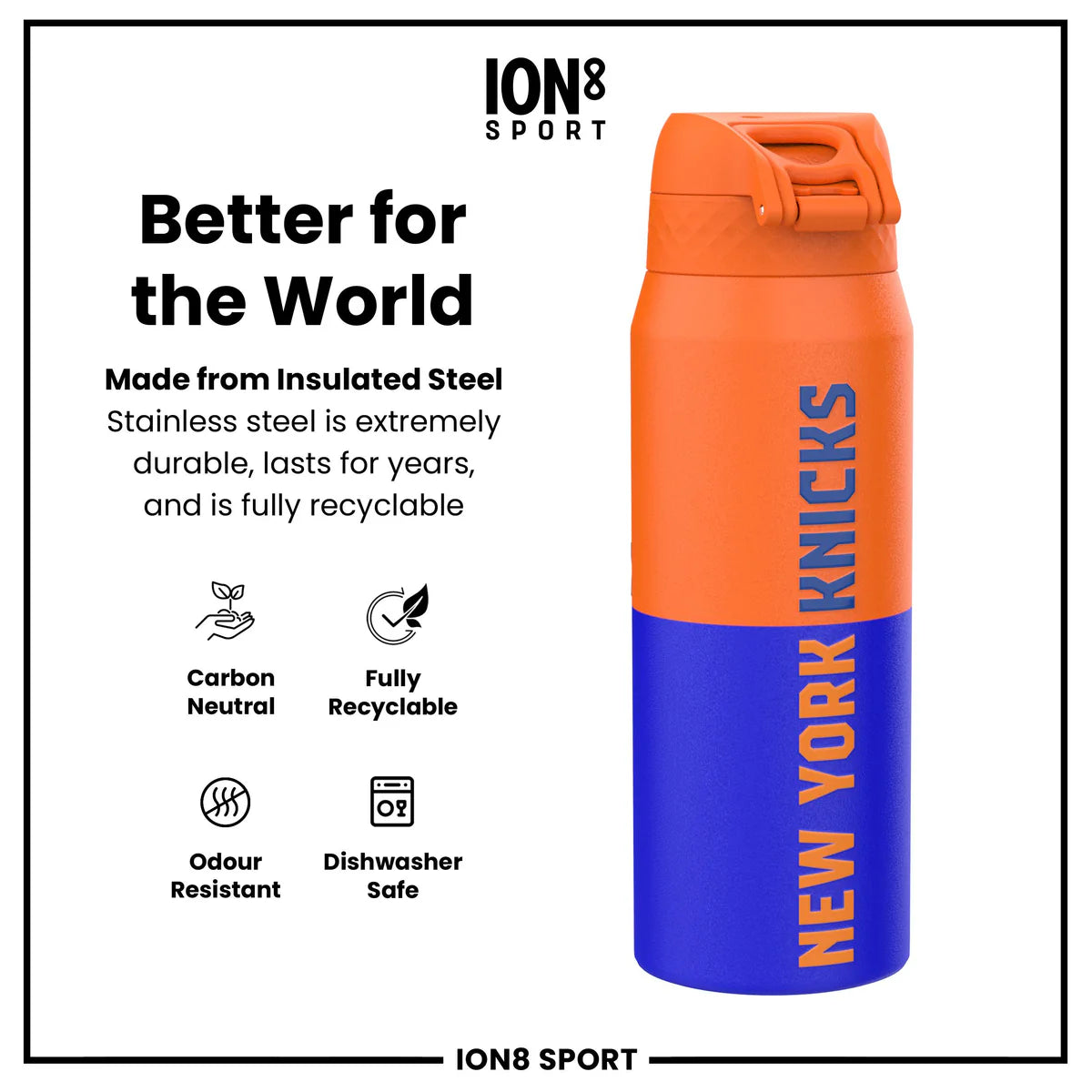 New York Knicks 50 Series 750ml Insulated Water Bottle
