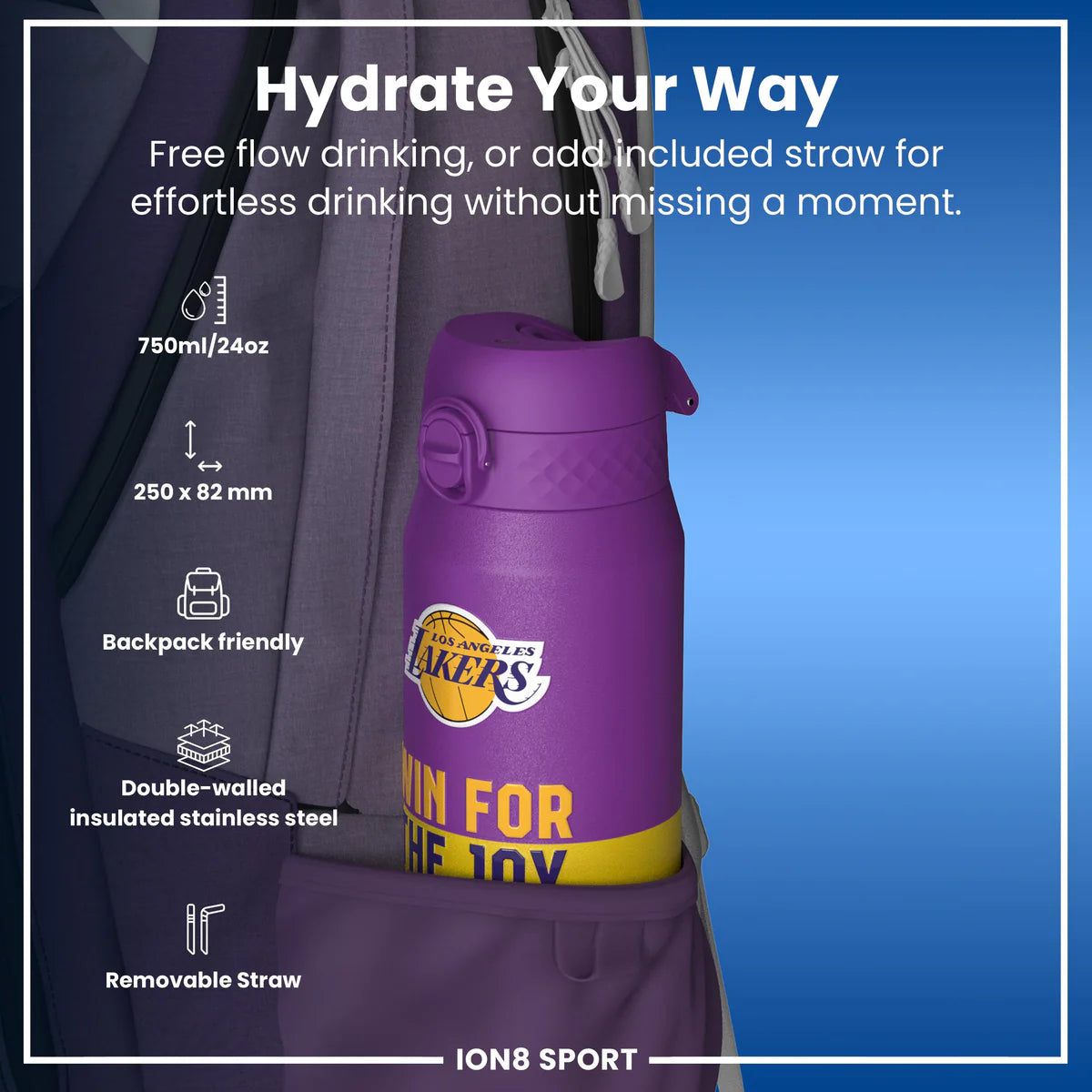 Los Angeles Lakers 50 Series 750ml Insulated Water Bottle