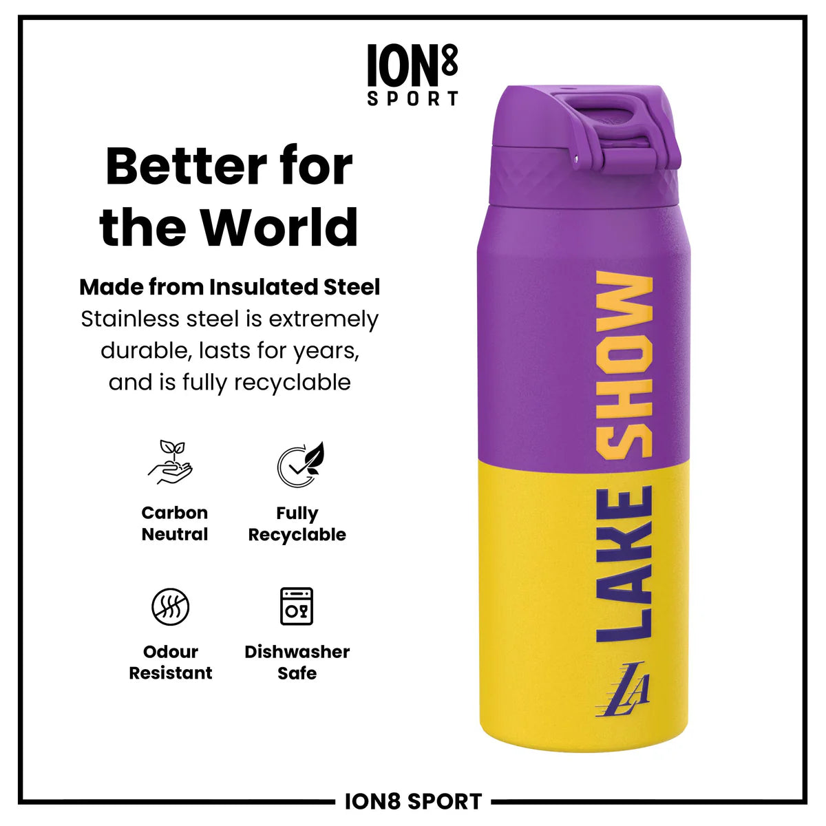 Los Angeles Lakers 50 Series 750ml Insulated Water Bottle