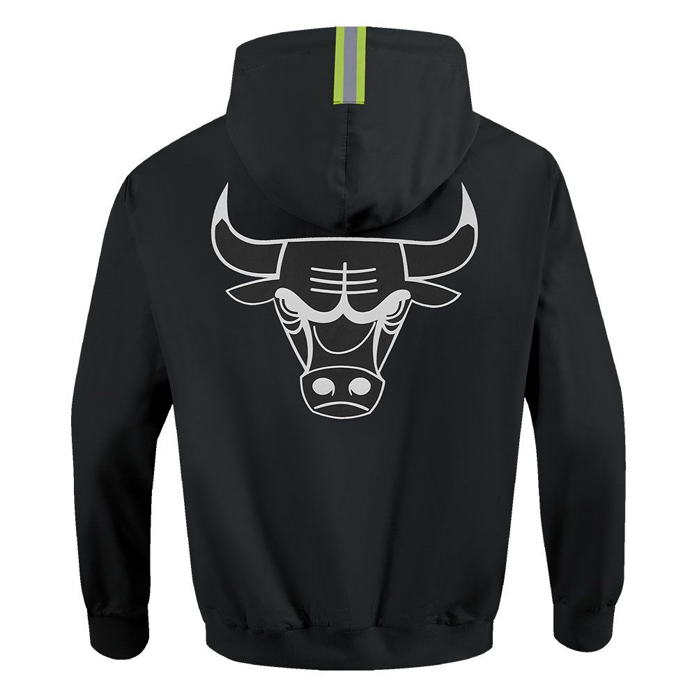 Mens Chicago Bulls Hi-Vis FZ Fleece Hoodie