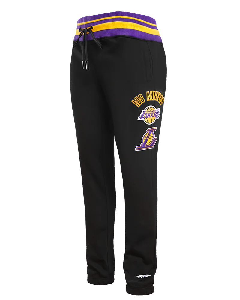 Mens Los Angeles Lakers Retro Classic Fleece Sweatpants
