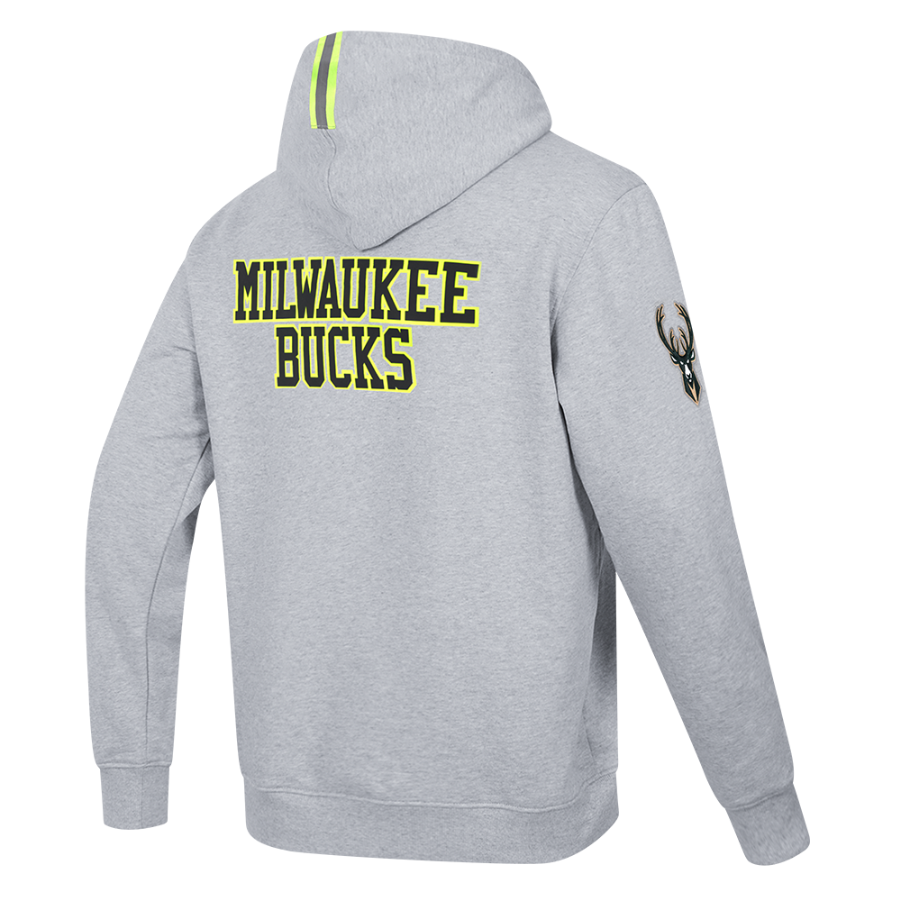 Mens Milwaukee Bucks Hi-Vis Fleece Hoodie