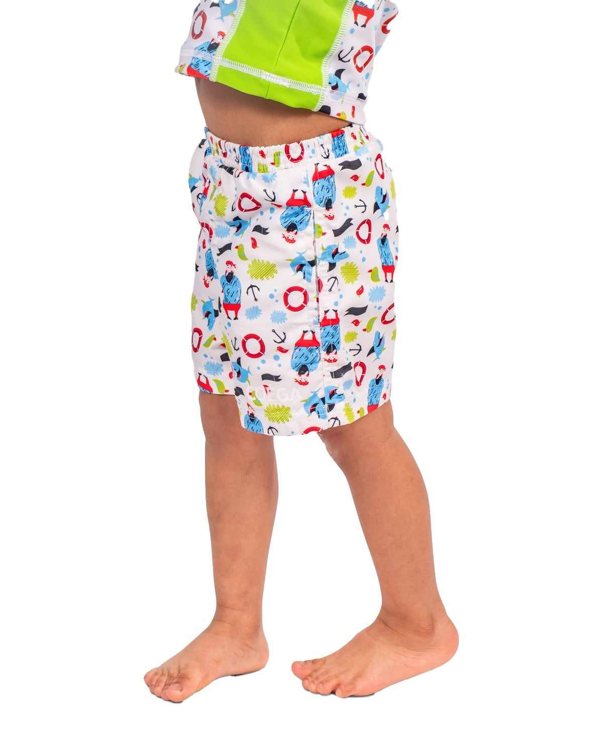 Baby Boys Blue Pirate Swimshorts