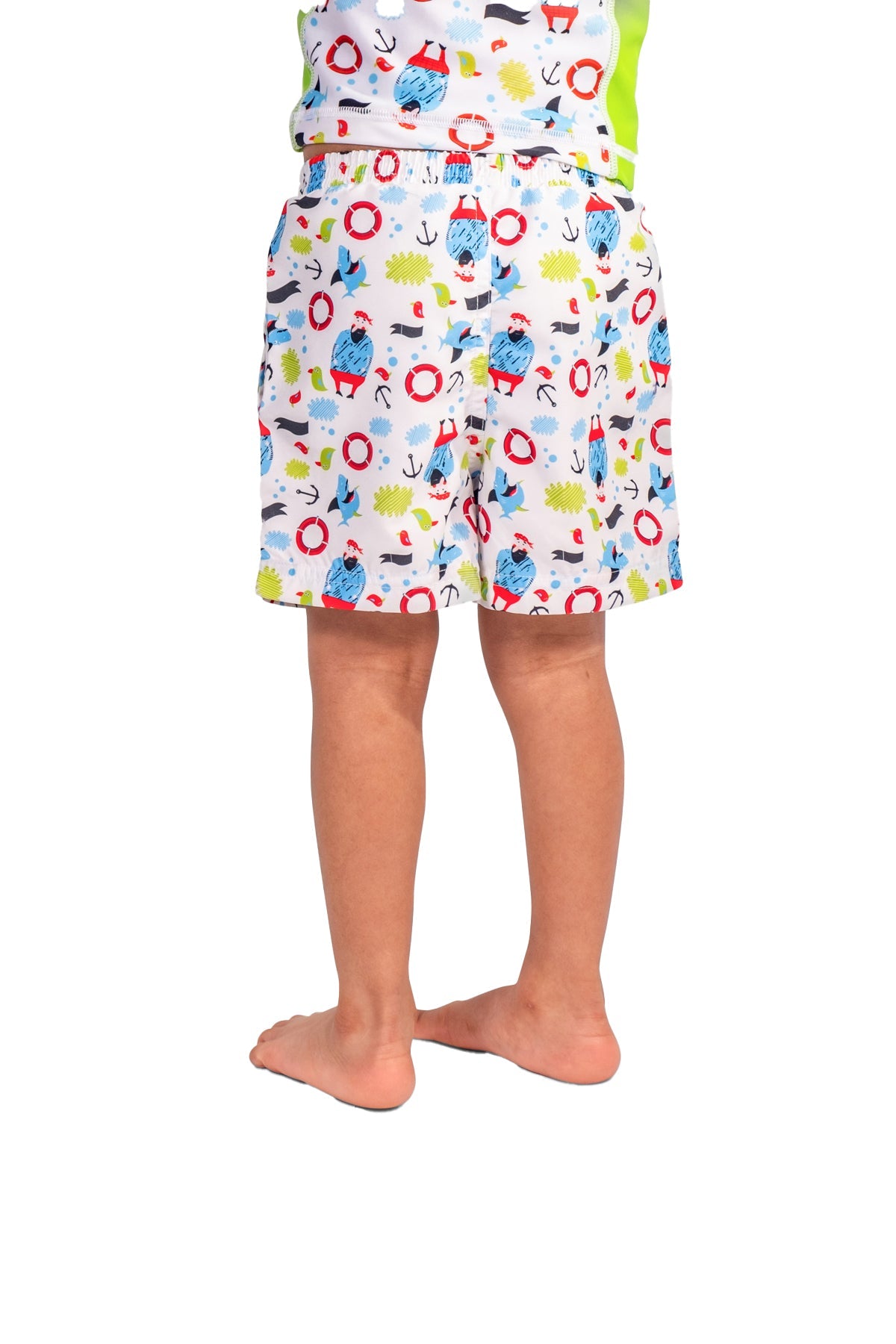 Baby Boys Blue Pirate Swimshorts