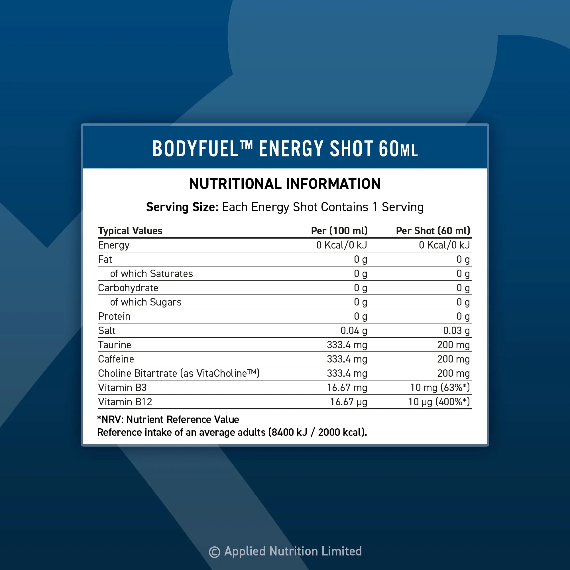 Body Fuel Shot Orange 60 Milliliters