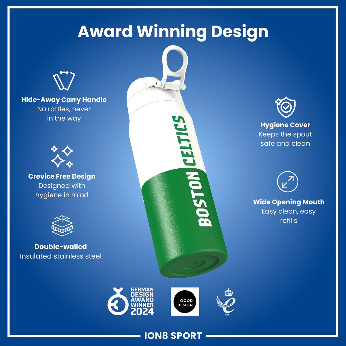 Boston Celtics 50 Series 750ml Insulated Water Bottle