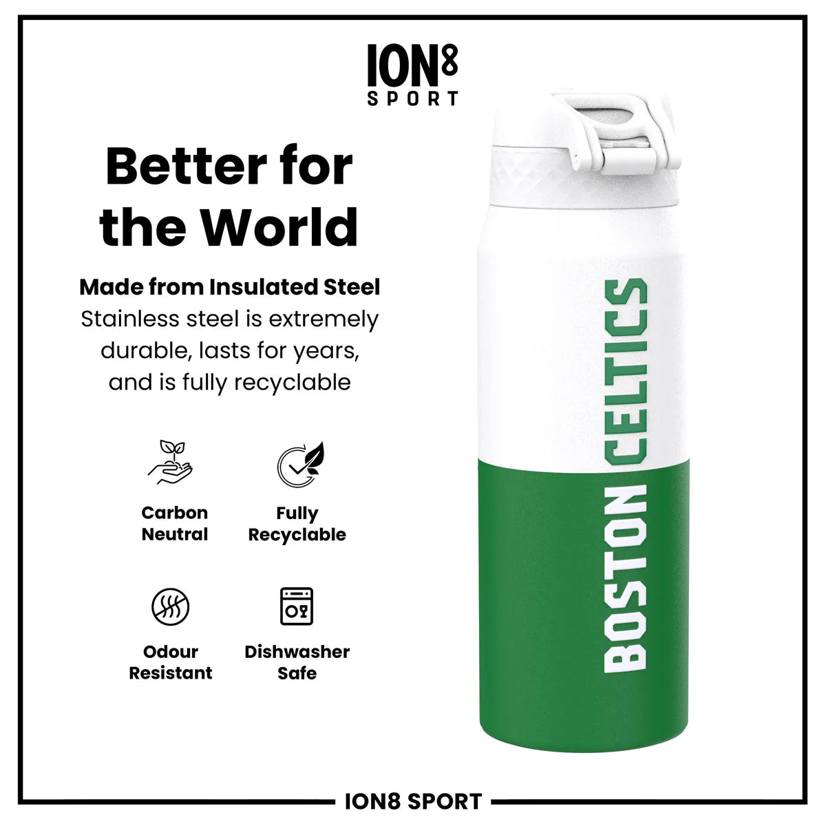 Boston Celtics 50 Series 750ml Insulated Water Bottle