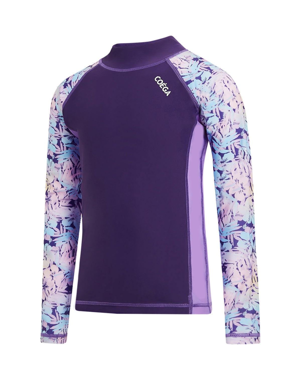 Girls Floral Rainbow Longsleeve RashGuard