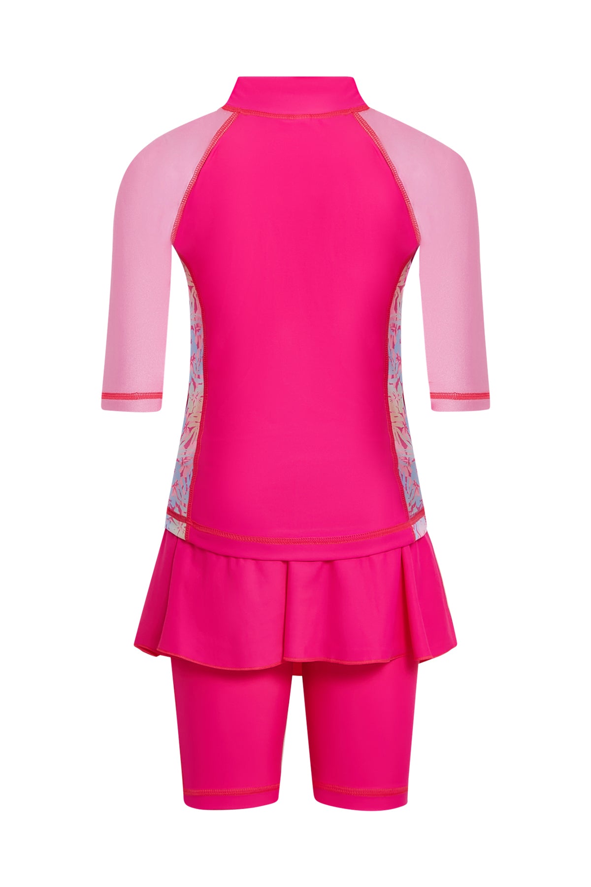 Girls Floral Rainbow Two Piece Skirt Set