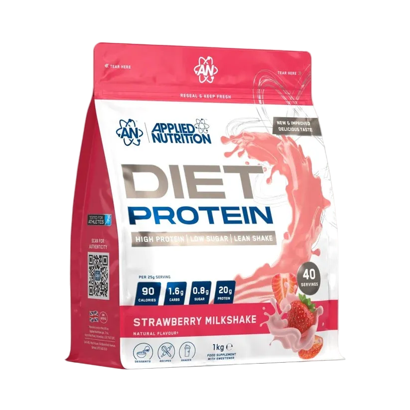 Diet Whey Protein Powder Strawbery Milk 1 Kilogram