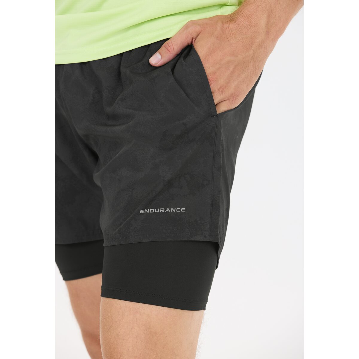 Mens Koy 2 in 1 Printed Shorts