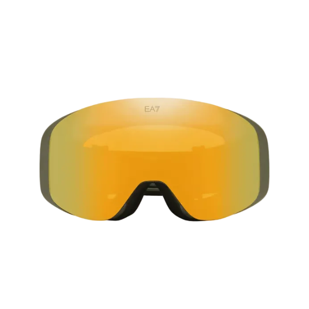 Military Green Frame 2 Lens Mirror Gold Clear Snow Goggle