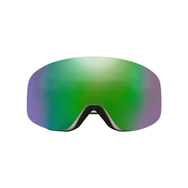 Shiny White Frame 2 Lens Mirror Green Orange Snow Goggle