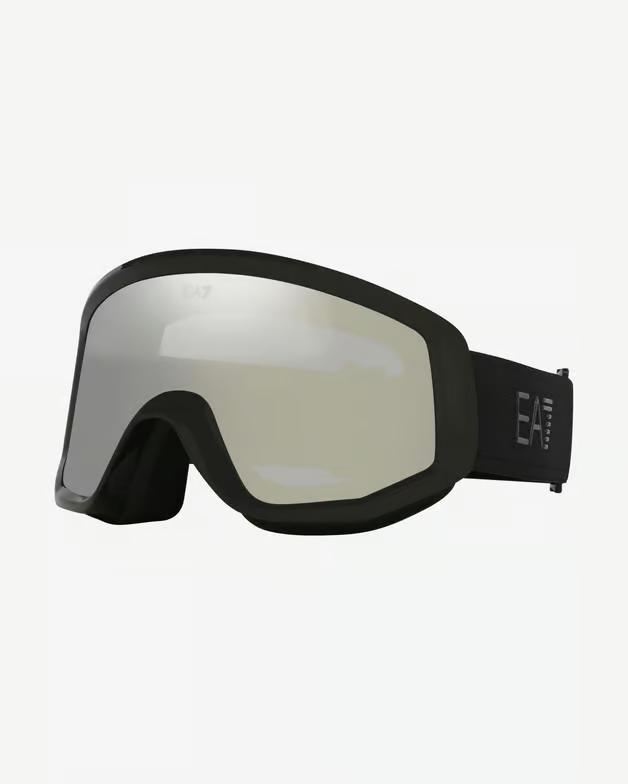 Shiny Black Frame High Silver Lens Snow Goggle