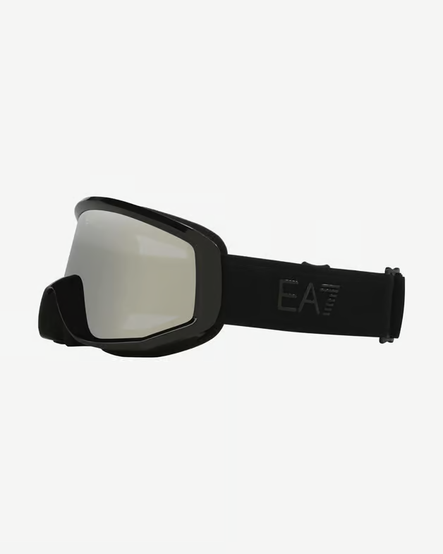 Shiny Black Frame High Silver Lens Snow Goggle