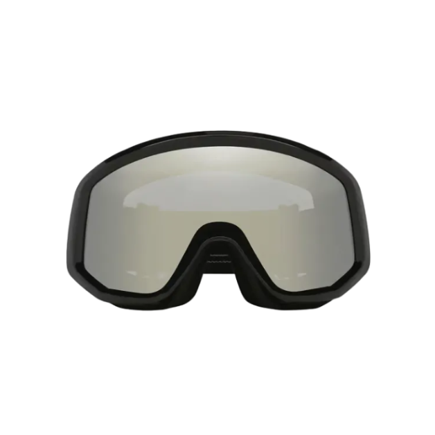 Shiny Black Frame High Silver Lens Snow Goggle