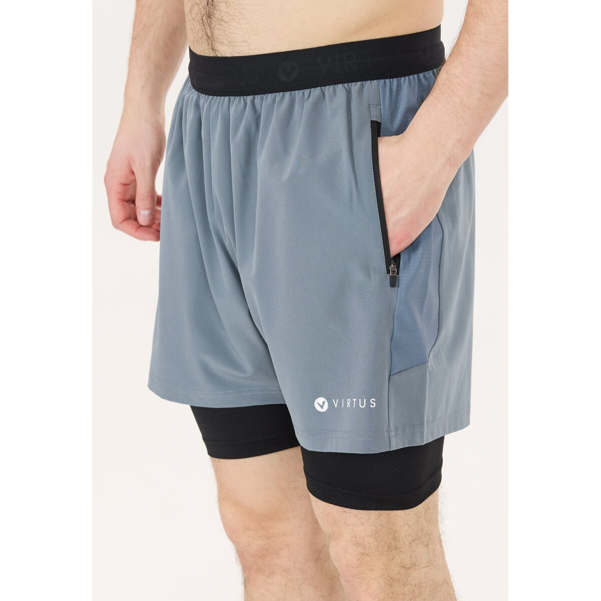 Mens Dylan 2 In 1 Stretch Shorts